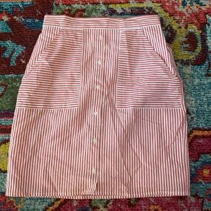 Cremieux Pinstripe Long Line Skirt